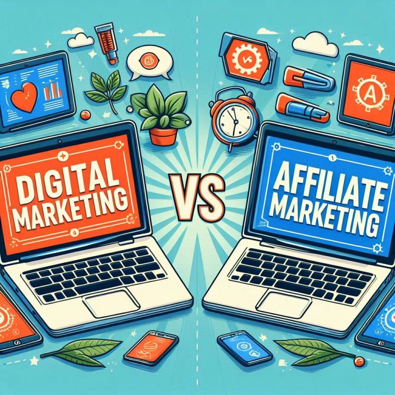 Digital marketing v affiliate marketing- feature image